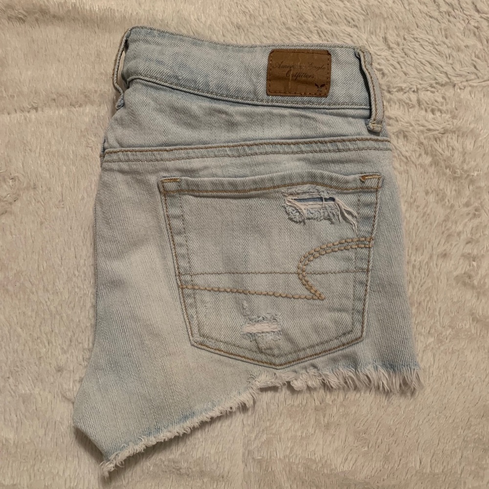 AE denim shorts